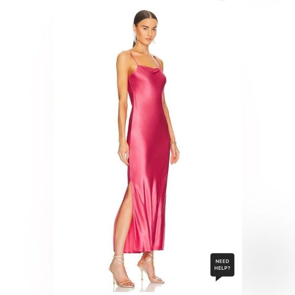 NWT Mari Square Neck Dress in Guava by PISTOLA - Picture 2 of 9